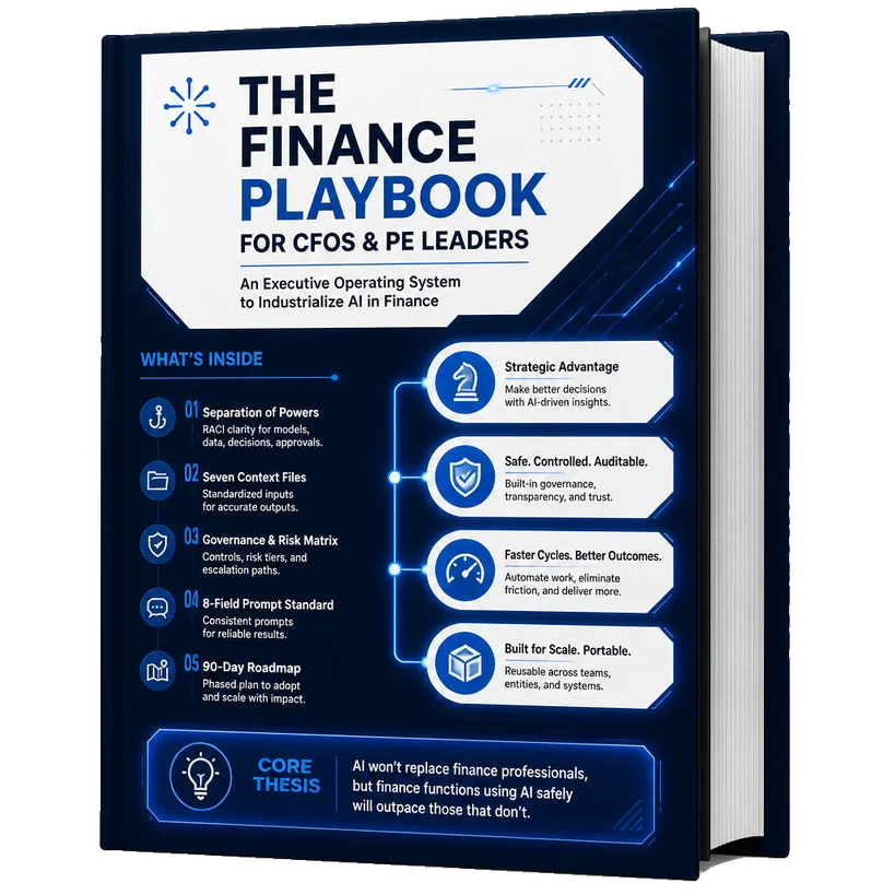 The Finance Playbook — executive AI guide for CFOs and PE leaders